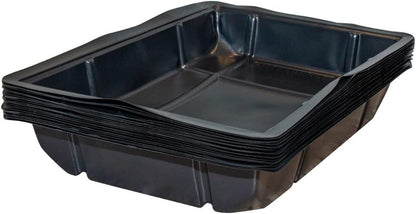 Kitty Lounge Disposable Litter Tray, Black, 50-Pack- Argee RG606/50, Black4
