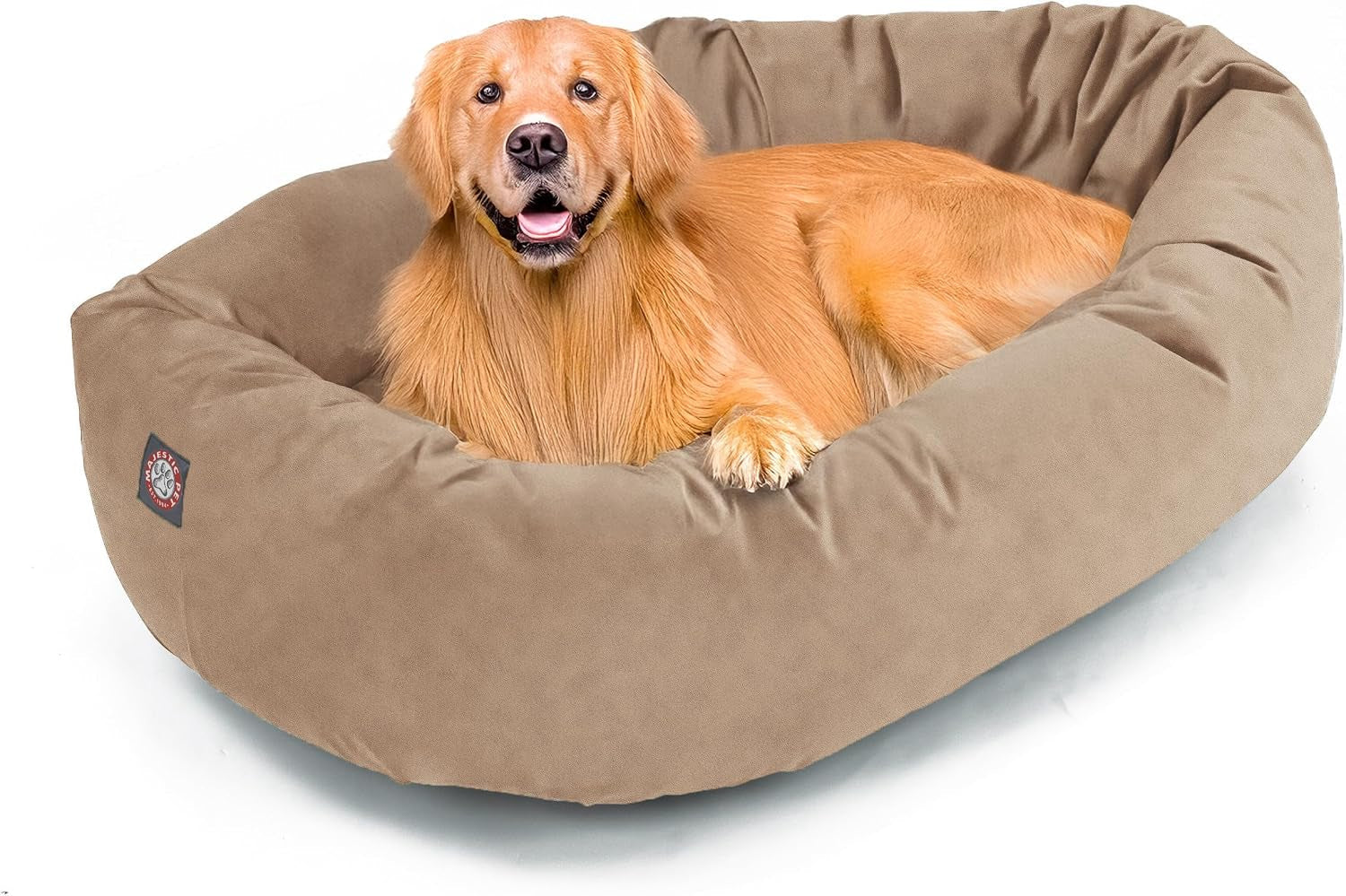 majestic-pet-32-inch-suede-calming-dog-bed-washable-cozy-soft-round-dog-bed-with-spine-support-for-dogs-to-rest-their-head-fluffy-donut-dog-bed-32x23x7-inch-round-pet-bed-medium-sage
