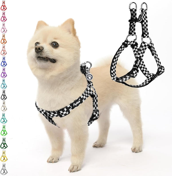 PUPTECK No Pull Dog Harness Soft Adjustable Basic Nylon Step in Puppy Vest Outdoor Walking with ID Tag60