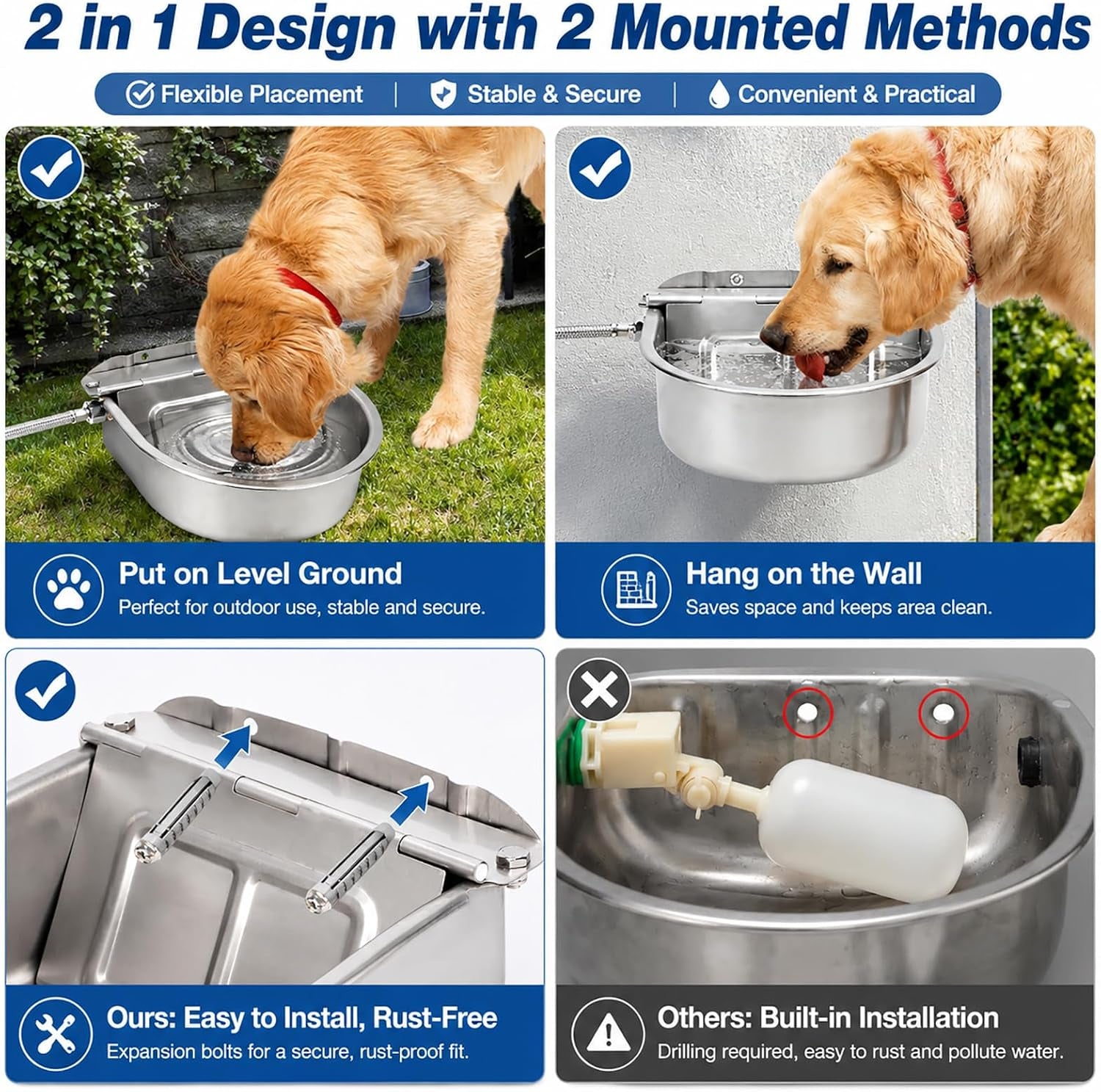 fhtonge-304-stainless-steel-automatic-dog-water-bowl-dispenser-with-outfall-float-valves-auto-fill-wall-mounted-dog-waterer-for-outdoor-big-dog-livestock-poultry-horse-cow-goat-pig-chicken-duck-rabbit