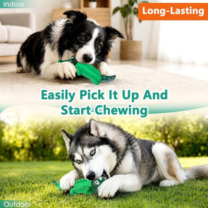 Fuufome Alligator Dog Toys for Aggressive Chewers,Medium Large Breed Dogs | Dental Cleaning, Tough Nylon Rubber Hybrid Structure,Anxiety Relief,Long Daily Indoor Outdoor Chewing Dog Gift6