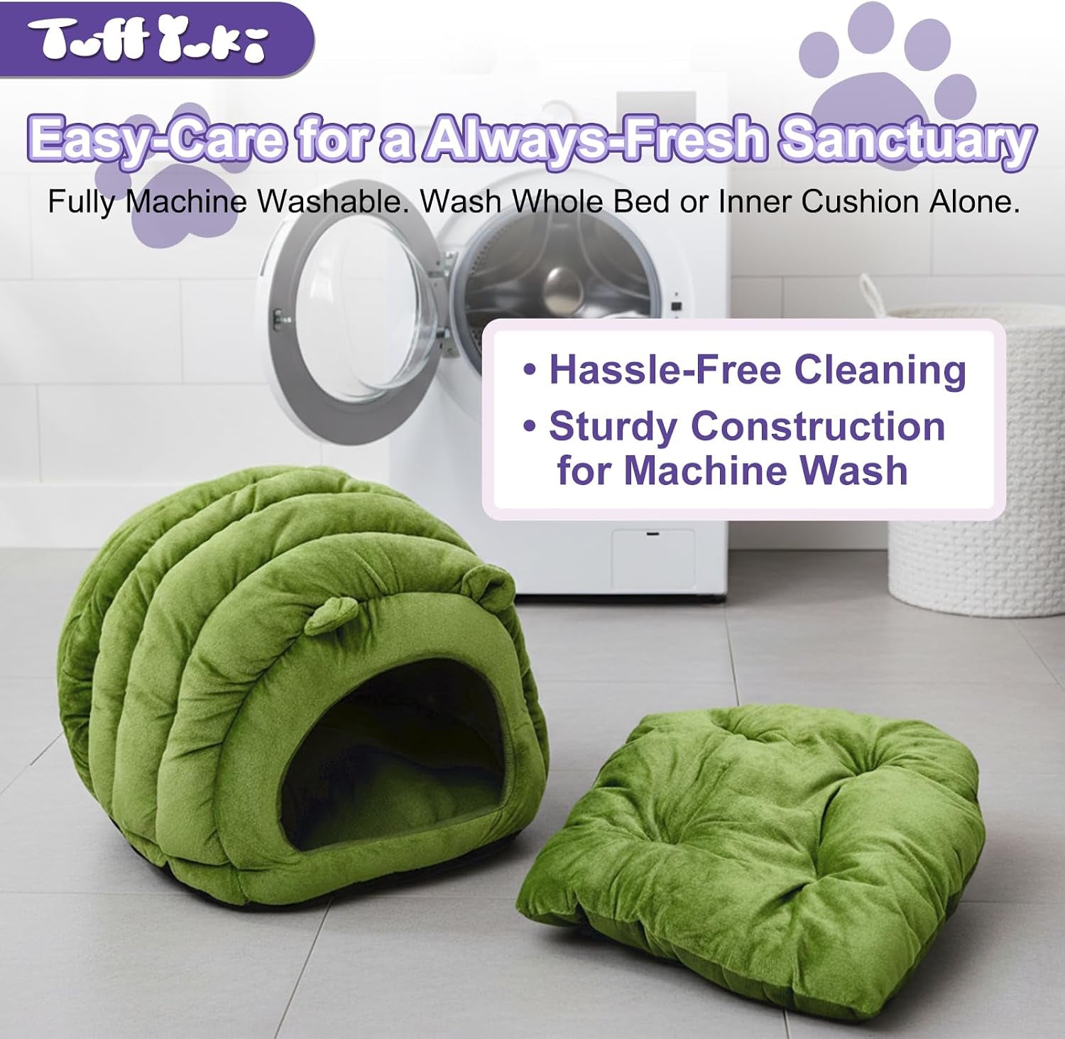 cat-cave-bed-orthopedic-memory-foam-anti-anxiety-cat-bed-for-indoor-cats-cozy-plush-caterpillar-tunnel-cat-bed-non-slip-pet-bed-fits-cats-up-to-15-lbs-green