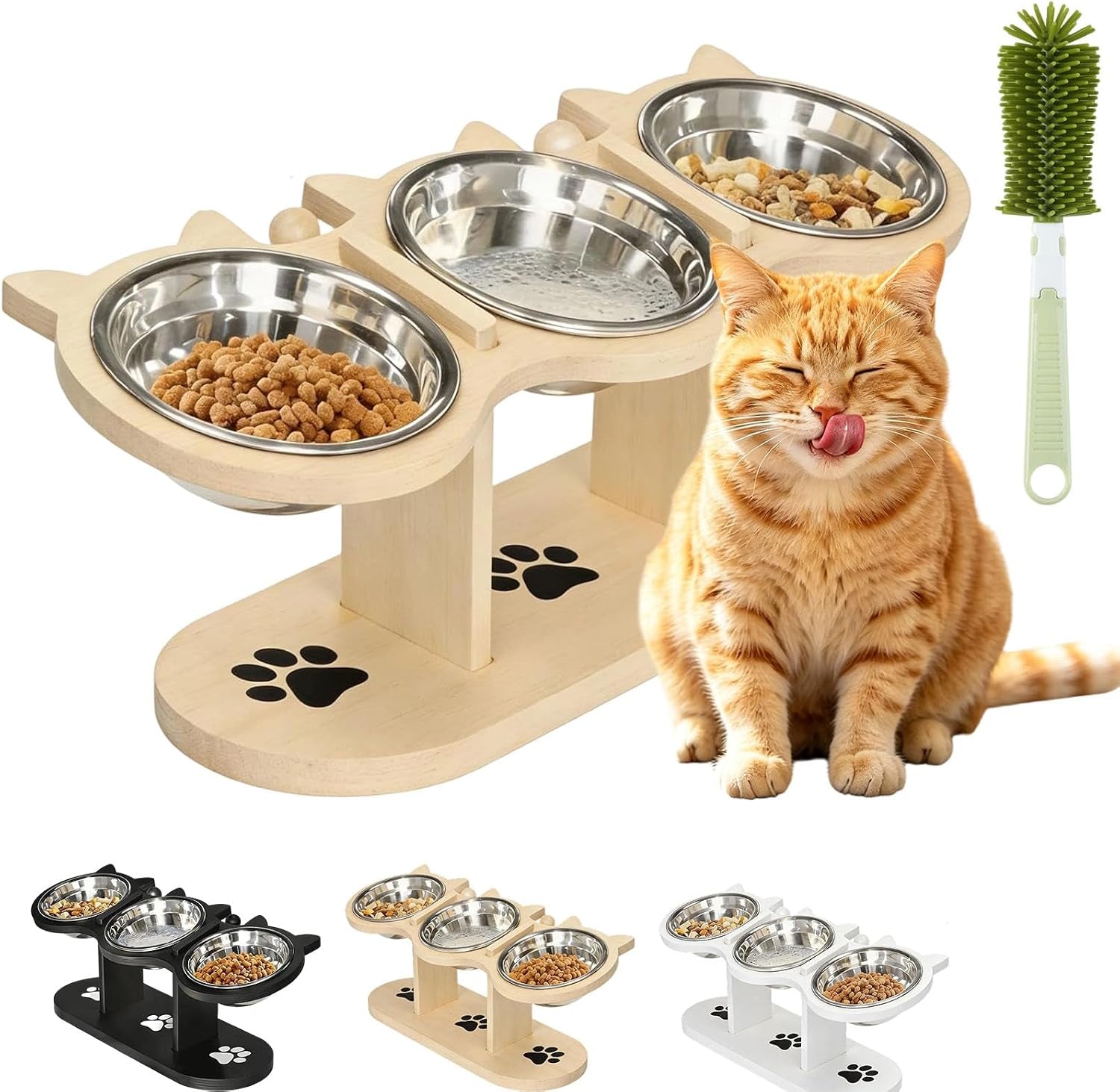 2026-new-anti-slip-elevated-3-bowl-pet-feeder-cat-bowls-with-stand-tilted-stainlesssteel-cat-feeding-station-ergonomic-elevated-cats-bowls-with-wooden-base-pet-feeding-station-for-food-water-e