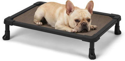 Veehoo Elevated Dog Bed Small, Chew Proof Dog Bed Pre-Assembled, 24" X 17" | Cooling Raised Dog Bed, Indestructible Dog Bed for Crate, Non-Slip Feet, Breathbale Teslin Mesh, Indoor Outdoor Use, Black8