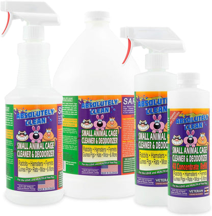 Amazing Small Animal Cage Cleaner, Just Spray/Wipe, Easily Removes Messes & Odors - Hamster Cages, Mice, Rat Cage, Guinea Pig Cage, Rabbit Cage, Ferret Cage, Dog Cage - USA Made2