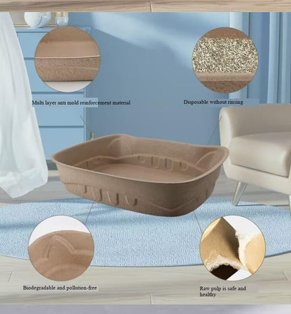 Disposable Cat Litter Box, Temporary Portable Car-Mounted Travel Toilet for Outdoor Trips5