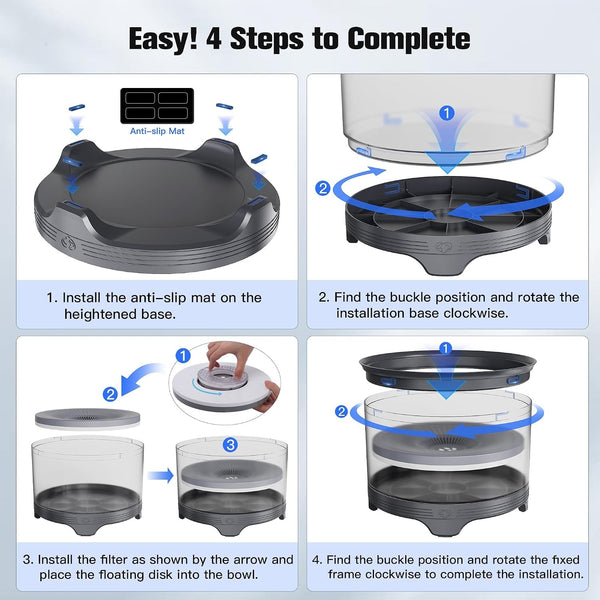UPSKY 5.5L No-Spill Dog Water Bowl, Slow Drinking Feeder for Messy Drinkers | Large Capacity, Raised Stand Design, Splash-Proof, Anti-Slip, Visible Water Level, Easy to Clean, Ideal for Multi-Pet Homes5