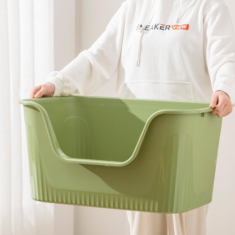 extra-large-litter-box-with-high-sides-25-27-lx17-83-wx13-11-h-anti-splashing-tool-free-assembly-multi-kitty-cat-litter-box-jumbo-yellow