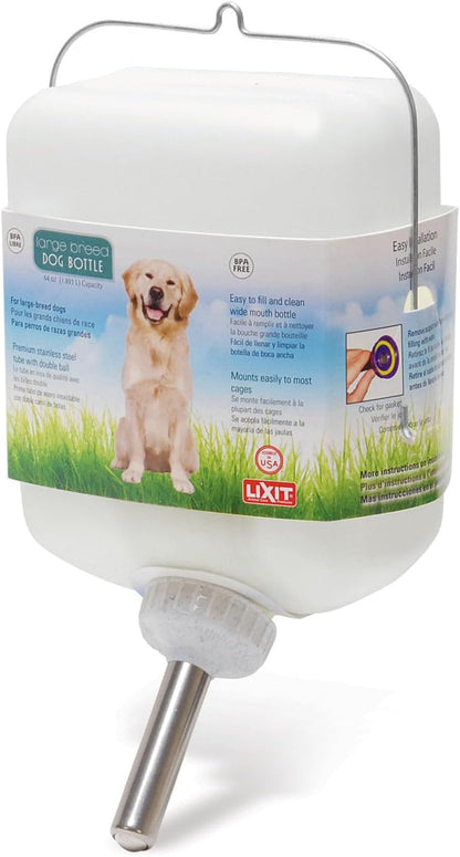Lixit® Wide Mouth Water Bottles for Large Dogs (White, 32 Ounce)9