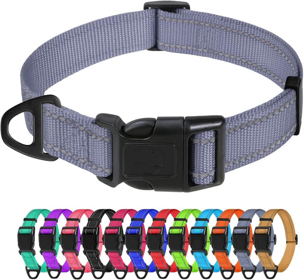 Tagme Small Dog Collar, Reflective Puppy Collar, Sky Blue, 3/8" Width | Lightweight, Nylon Collar for Puppies, Chihuahua, Yorkie & Teacup Dogs 5-15 Lbs, Reflective for Evening Walks, 12 Colors24