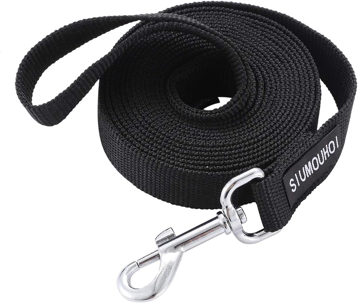 strong-durable-nylon-10ft-long-dog-training-leash-traction-rope-1-inch-wide-for-small-and-medium-dog-black-10-feet