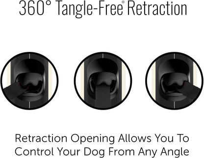 TUG Oval 360° Tangle-Free Retractable Dog Leash with Integrated Waste Bag Dispenser (Small, Cream)6