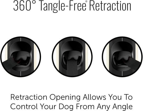 TUG Oval 360° Tangle-Free Retractable Dog Leash with Integrated Waste Bag Dispenser (Small, Cream)6