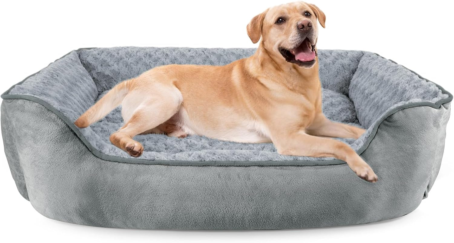 joejoy-rectangle-dog-bed-for-large-medium-small-dogs-washable-orthopedic-sofa-bed-soft-breathable-puppy-pet-cuddler-durable-calming-dog-bed-with-anti-slip-bottom-multiple-sizes-beige
