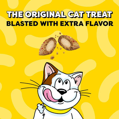 Temptations Wacky Blasts Cat Treats, Cluckin' Bacon Flavor, 16 Oz | Chicken, Bacon & Catnip Flavor Bits, Crunchy Outside, Soft Inside, under 2 Cal, 100% Complete & Balanced, Resealable Tub2