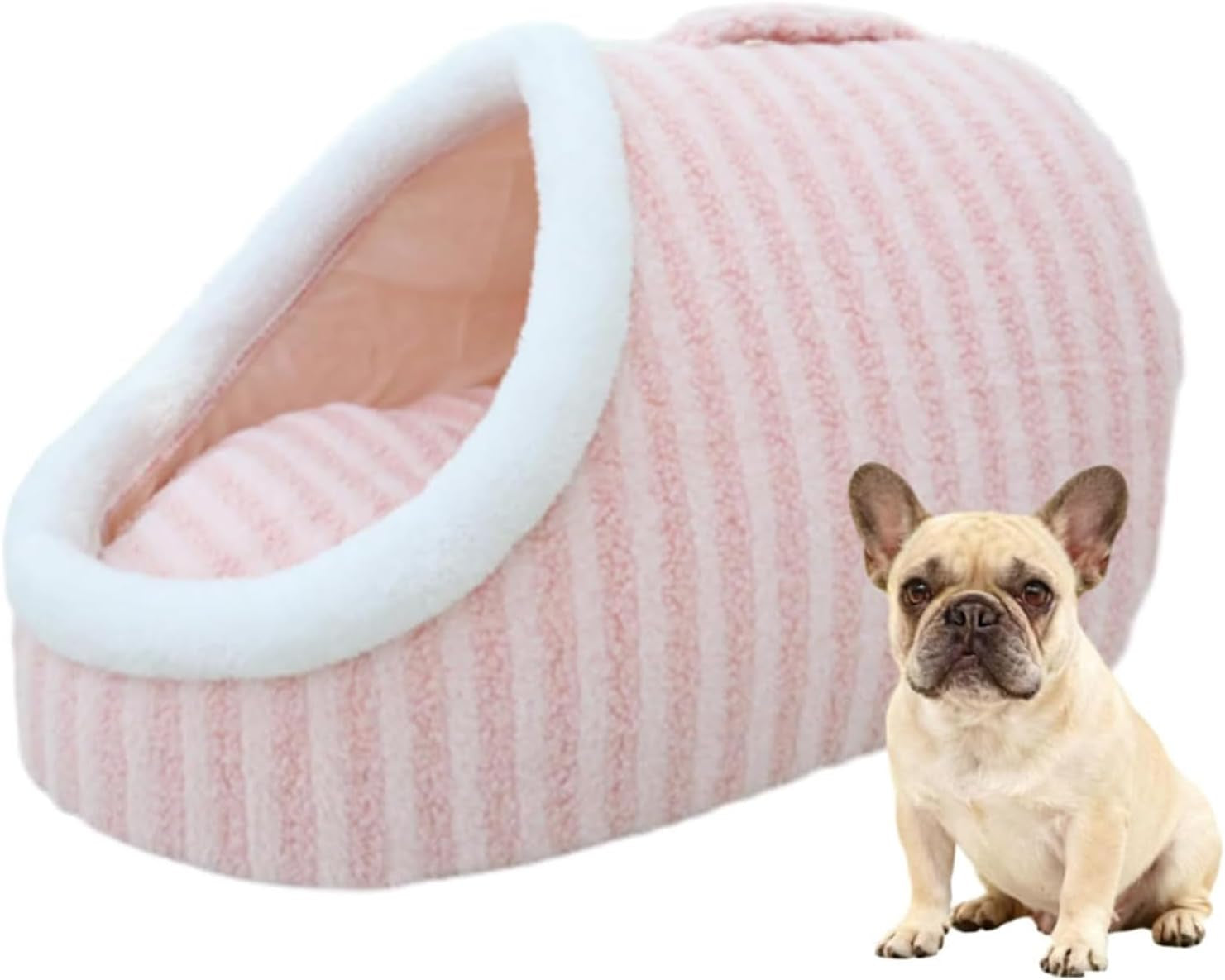 warm-nest-dog-bed-soft-cozy-pet-cave-with-removable-cushion-non-slip-washable-soft-slipper-cave-for-small-and-medium-pets-blue-large
