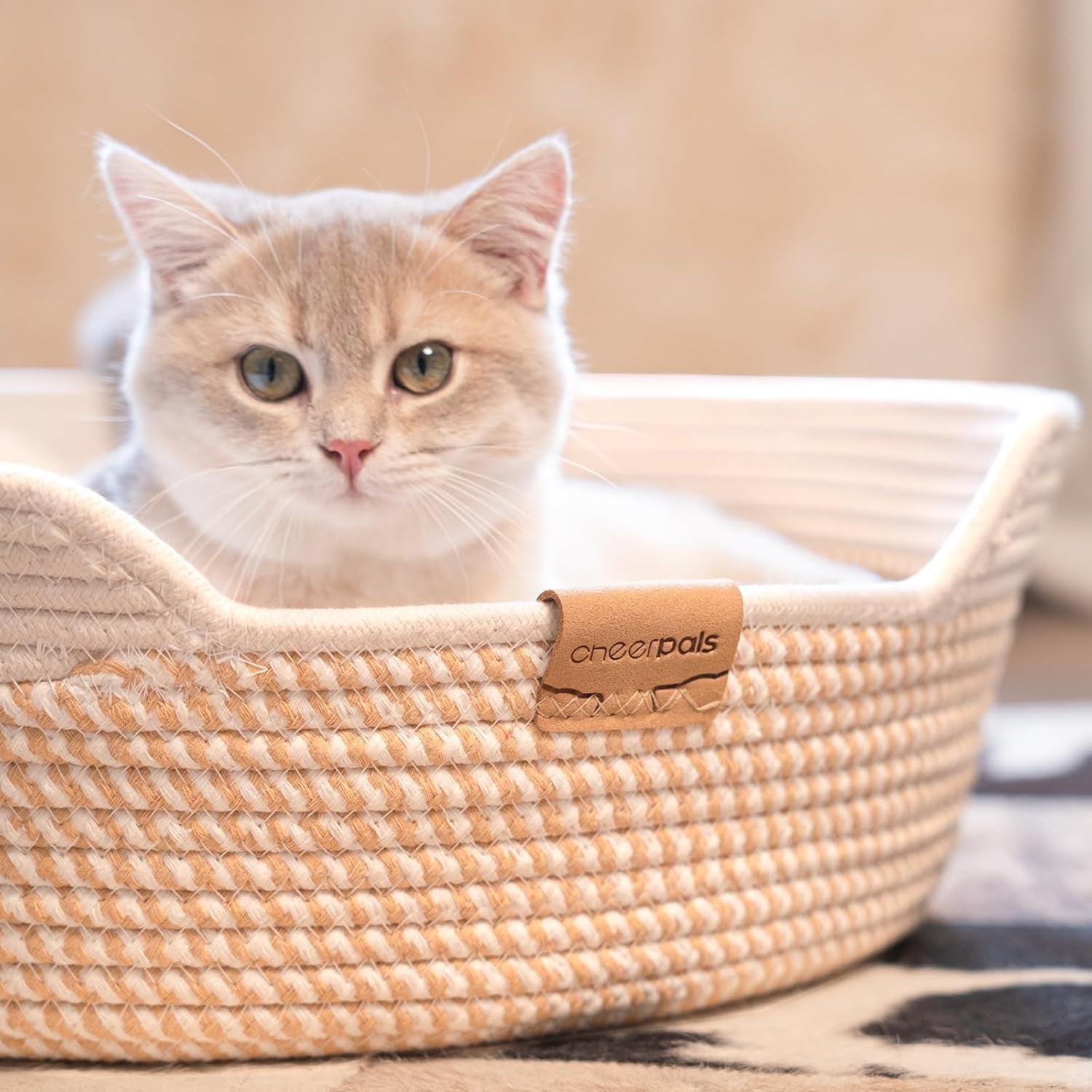 cheerhome-pets-cat-bed-basket-with-cushion-cotton-rope-woven-pet-bed-for-indoor-cats-couch-stimulicat-cat-bed-handwoven-breathable-all-season-universal-white