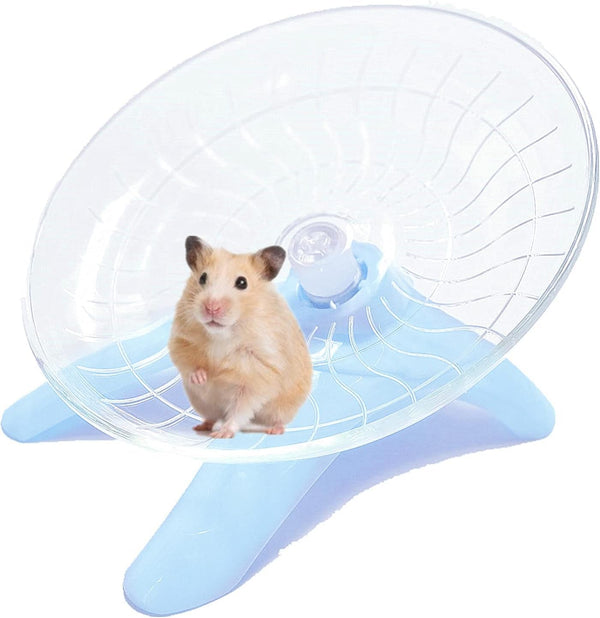 Hamster Flying Saucer Silent Running Exercise Wheel for Hamsters, Gerbils, Mice,Hedgehog and Other Small Pets Silent Running Wheel Hamster Wheel (White)9