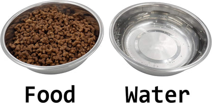 Stainless Steel Dog & Cat Bowls - 4-Pack4