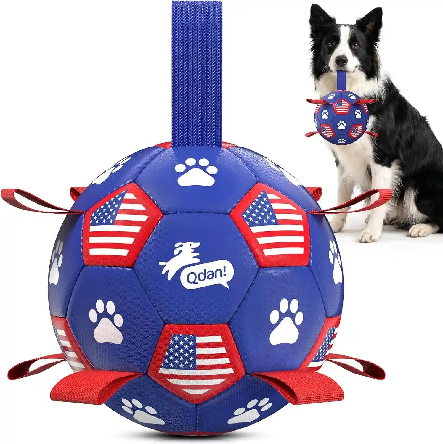 qdan-dog-toys-dog-balls-6-inch-dog-soccer-ball-with-straps-herding-balls-dog-birthday-toy-balls-for-20-40lbs-dogs-outdoor-puppy-toys-to-keep-them-busy-interactive-toy-for-tug-pool-water-toy-ball