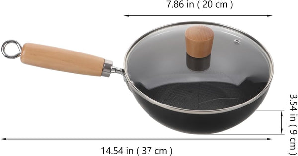 Mini Iron Pot Lid Nonstick Skillet for Cooking Stir Fry Pan Chinese Wok Kitchenware for Stove2