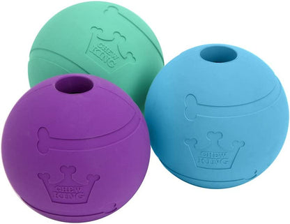 Chew King Fetch Balls Extremely Durable Natural Rubber Toy Pack of 3 - 3 Inch Balls (CM-0263-CS01)1