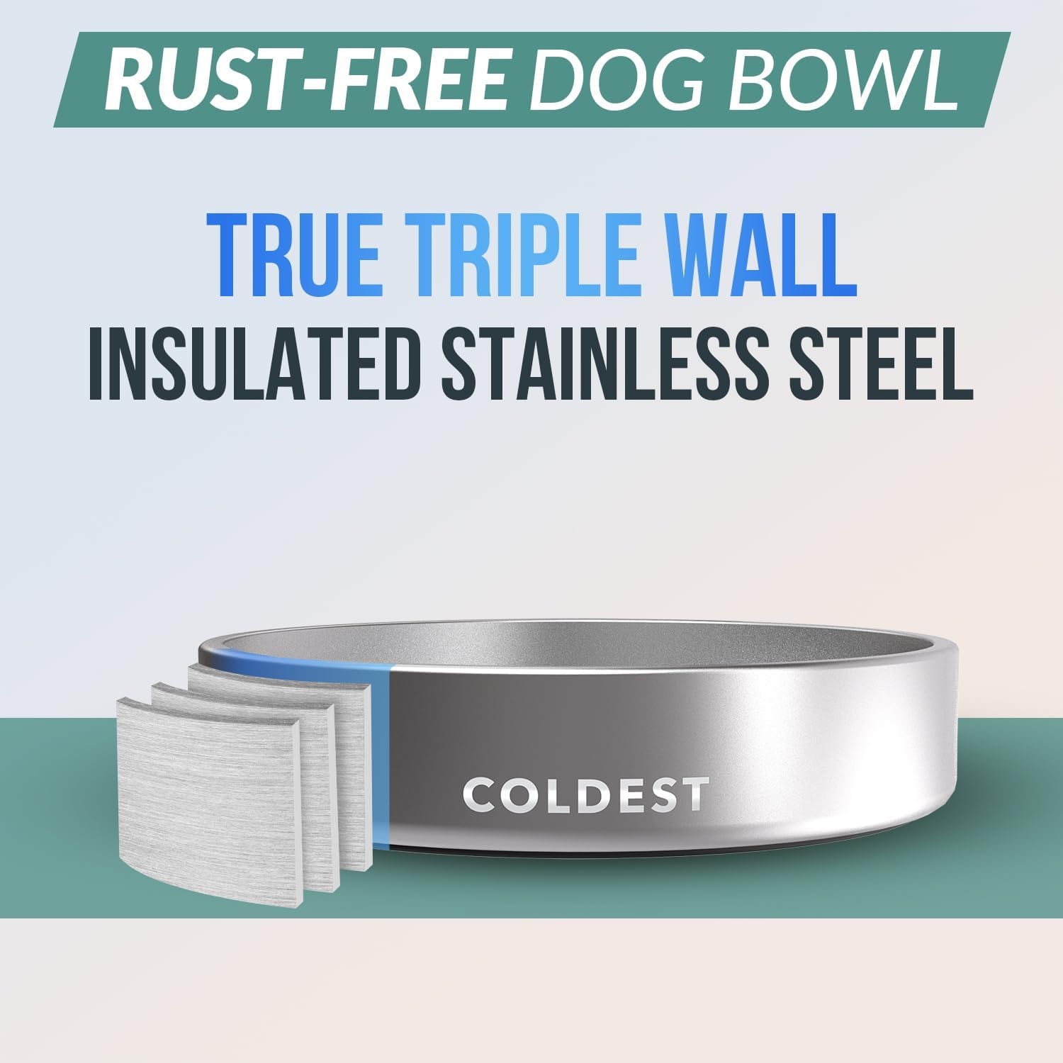 coldest-dog-bowl-anti-rust-metal-non-slip-3-layers-insulated-stainless-steel-dog-bowls-spill-proof-heavy-duty-water-bowl-for-dogs-cats-dish-washer-safe-21-oz-polished-stainless-steel