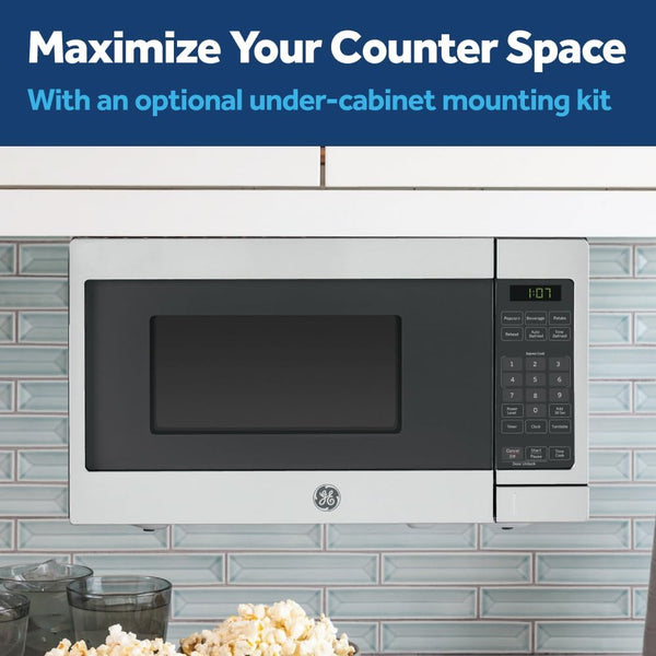 GE Countertop Microwave Oven, 700 Watt, 0.7 Cu. Ft., Black, GCHK07N1WBB | 4 Convenience Cook Settings, One-Touch Controls, Child Lock Technology, Glass Turntable, for Kitchen, Dorm, Office, Apartment7