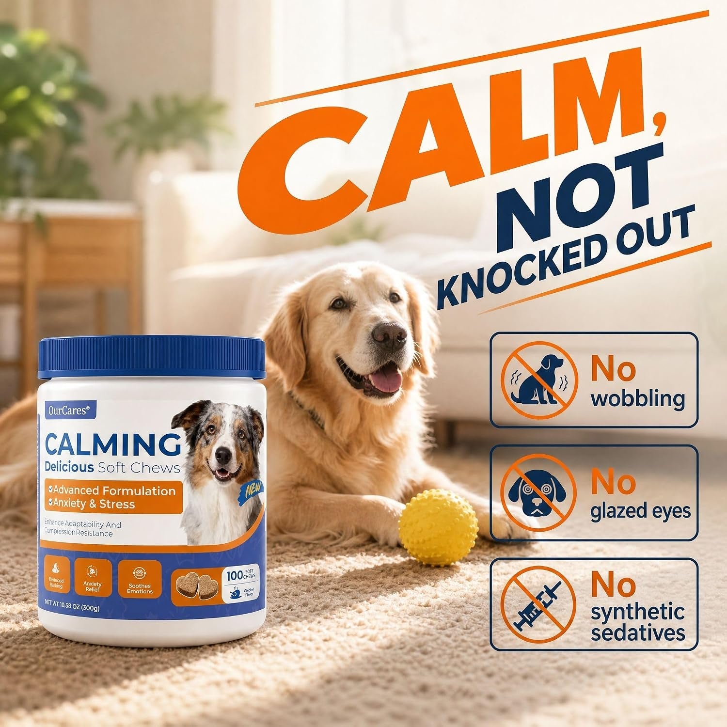 calming-chews-for-dogs-melatonin-anxiety-trial-pack-15-ct-chicken-non-drowsy-soft-chews-with-melatonin-chamomile-l-theanine-15-day-trial-size-for-anxiety-storms-travel-sleep-support