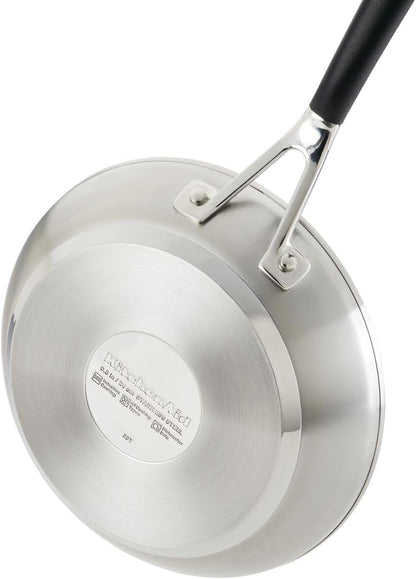 Kitchenaid Stainless Steel Cookware Induction Pots and Pans Set, 10-Piece, Brushed Stainless Steel10