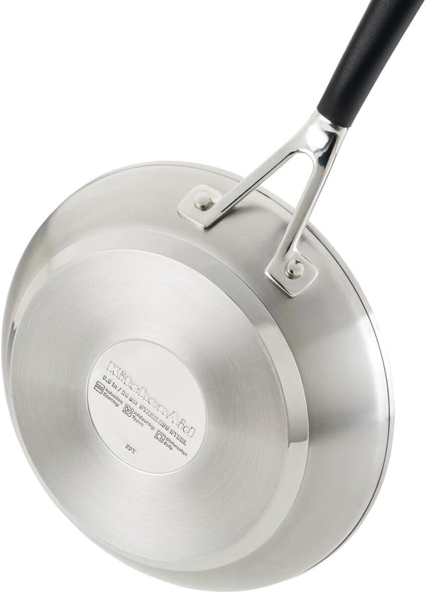 Kitchenaid Stainless Steel Cookware Induction Pots and Pans Set, 10-Piece, Brushed Stainless Steel10