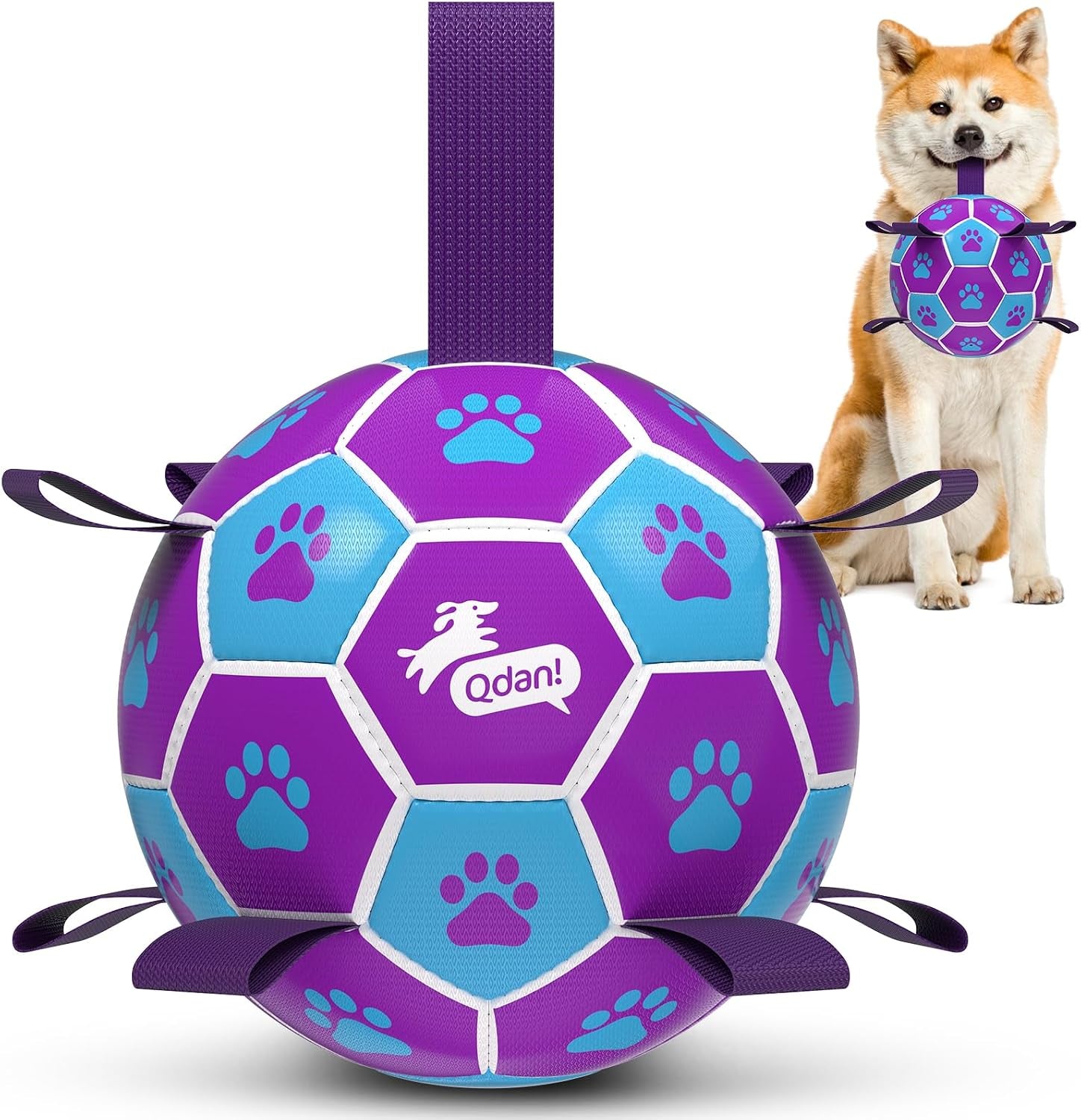 qdan-dog-balls-6-inch-dog-soccer-ball-with-straps-herding-balls-for-dogs-outdoor-dog-toys-balls-for-20-40-lb-dogs-puppy-ball-to-keep-them-busy-dog-pool-water-play-toy-puppy-birthday-gifts