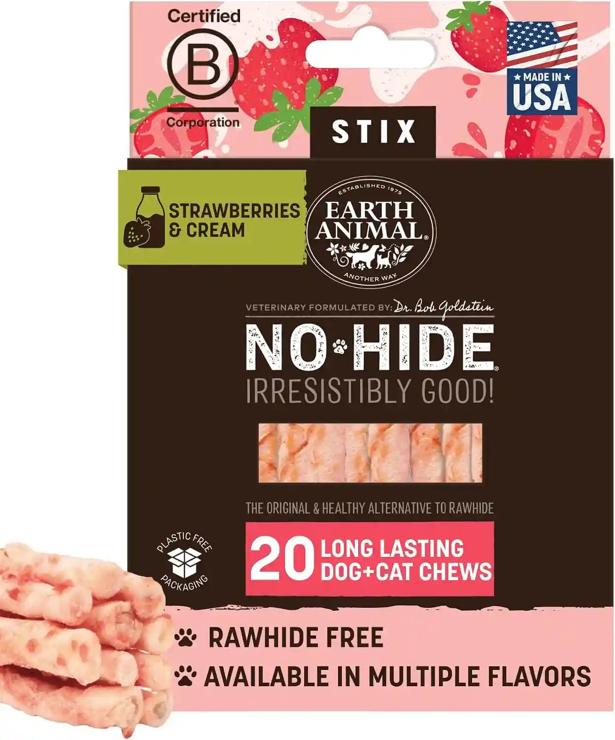 earth-animal-no-hide-stix-rawhide-free-dog-chews-sticks-20-count-chicken-small-sticks-chicken-flavored-natural-rawhide-free-long-lasting-dog-chews-treats-for-small-dogs-and-cats