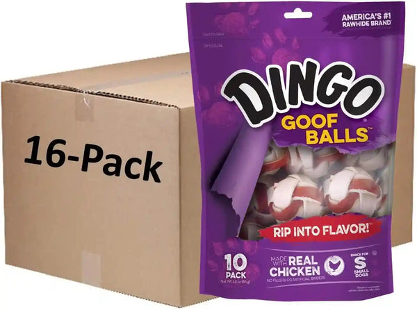 Dingo Goof Balls Rawhide Treats for Small Dogs, with Real Chicken, 15 Ct | Long-Lasting Rawhide Chew Wrapped with Real Chicken, Natural Chewing Action Promotes Clean Teeth, for Adult Dogs11