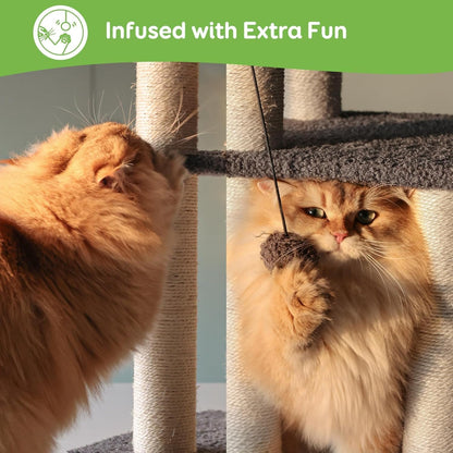 Pawque Dog Stairs & Cat Scratching Post Pet Steps for High Beds Couch | High-Strength Boards Holds up to 150 Lbs for Indoor Small Cats Kittens Dogs Climbing Playing, 3 Combination Options, 3 Steps6