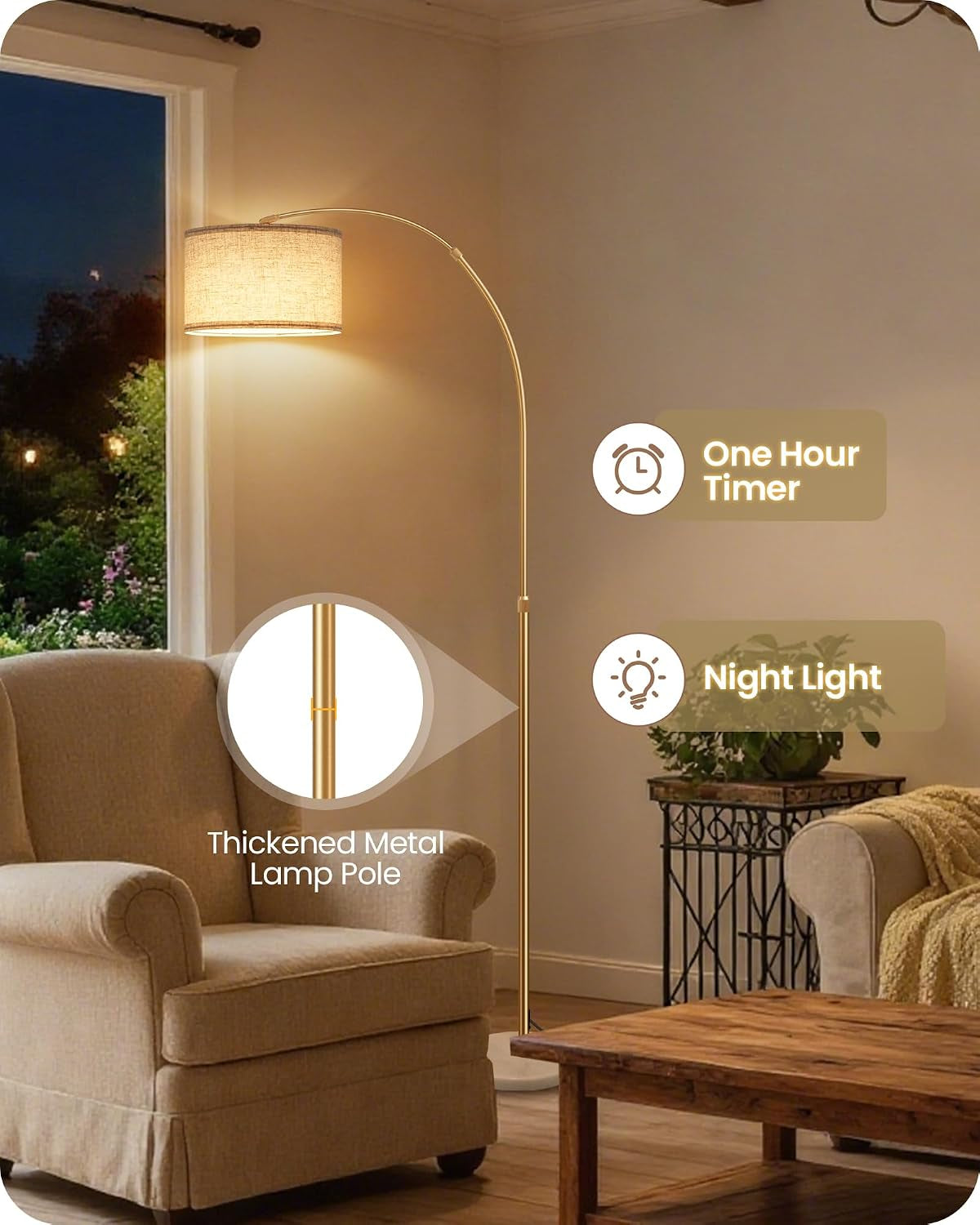 75-arc-floor-lamp-with-marble-base-and-adjustable-height-rotating-hanging-shade-dimmable-gold-floor-lamp-for-living-room-with-remote-and-foot-switch-3-color-temperatures-timer-de15ld05