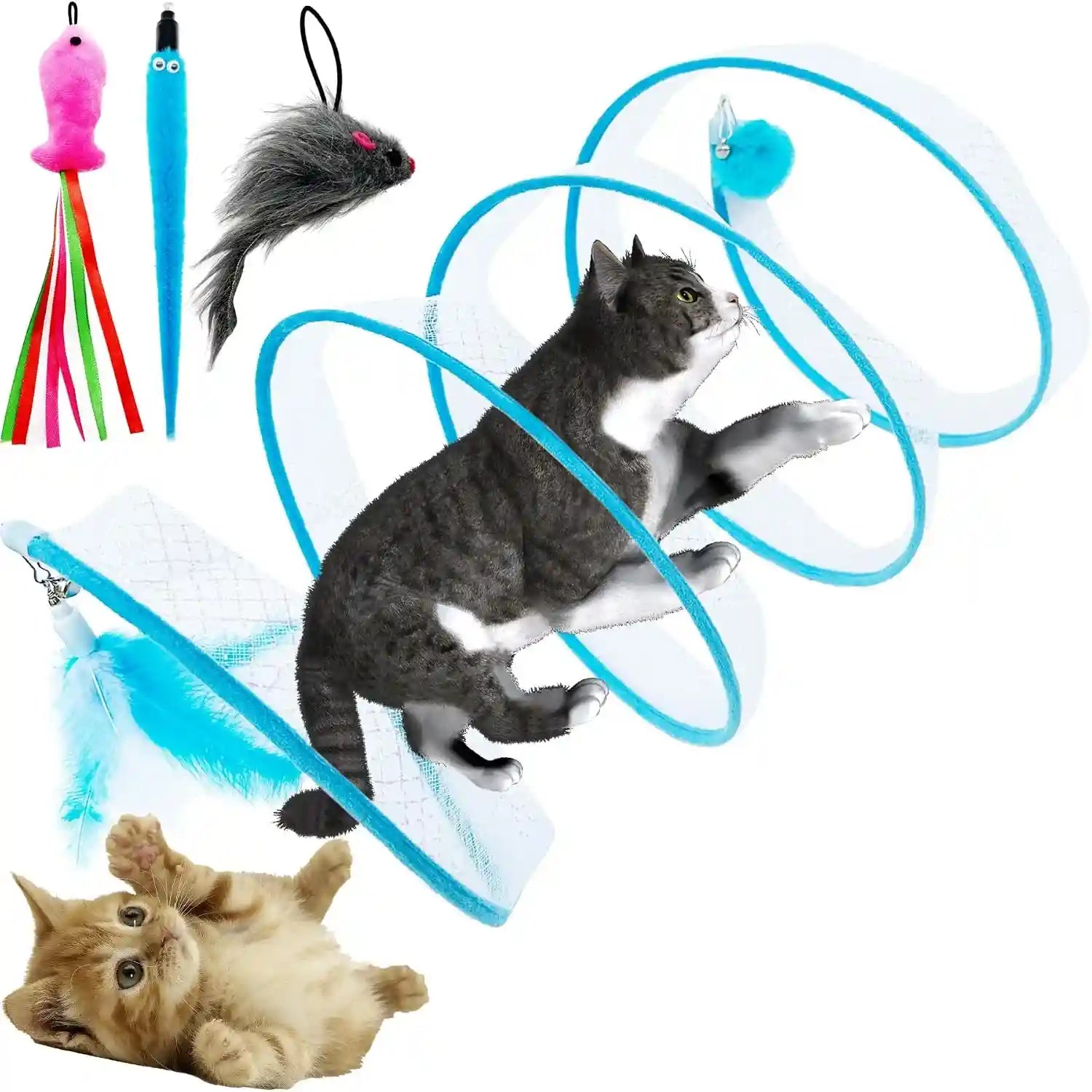 self-play-cat-hunting-spiral-tunnel-toy-folded-cat-spring-tunnel-toys-for-indoor-cats-green