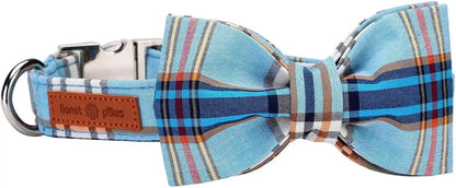 Lionet Paws Boy Dog Collar with Bowtie, Comfortable Adjustable Cute Navy Blue Bow Tie Collar for Male Dogs Gift, Xlarge, Neck 16-26 Inches34