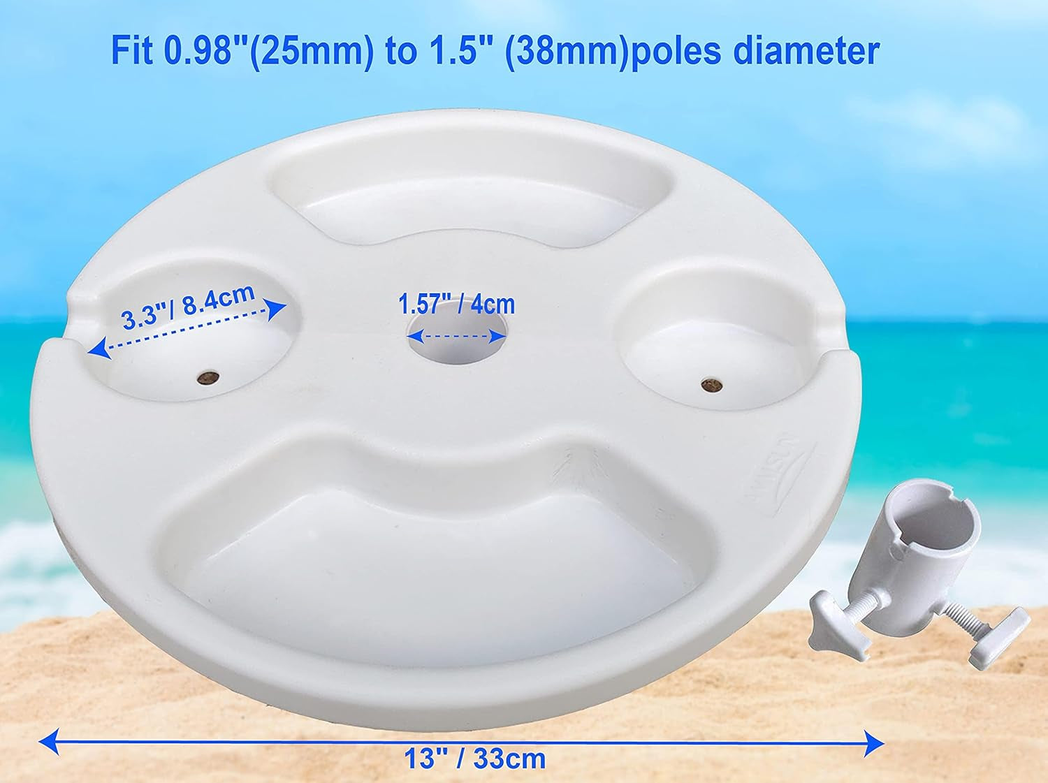13-portable-beach-umbrella-table-tray-white-for-beach-patio-garden-swimming-pool-with-cup-drinks-holders-snack-compartments-lightweight-and-easy-to-carry