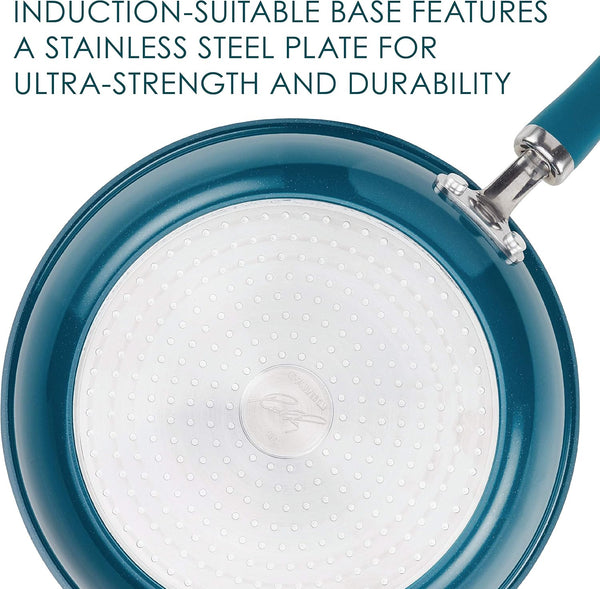 Create Delicious Nonstick Wok/Stir Fry Pan/Wok Pan - 14.25 Inch, Teal Blue Shimmer3