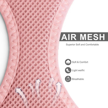 Fida Cat Harness and Leash Set for Walking Kitten and Puppy, Escape Proof Kitten Harness with Breathable Lightweight Soft Mesh, Adjustable Reflective Step-In Design. (XXXS, Pink)3