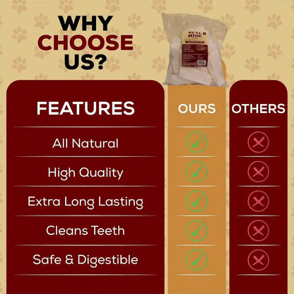 Real Hide All Natural Dog Chew Treats Rawhide Chips 1 Pound | All Natural Chew Treats, Premium Rawhide Chips, Grass Fed Free Range Beef Hide, Long Lasting, for All Dog Sizes5