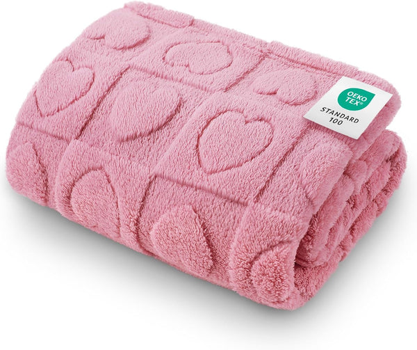 Luciphia Small Dog Blanket Washable Pet Bed Cover Soft Fluffy Puppy Blanket with Premium Fleece 300GSM Cozy Calming Cat Blankets for Indoor Cats Pink 30X20 Inch1
