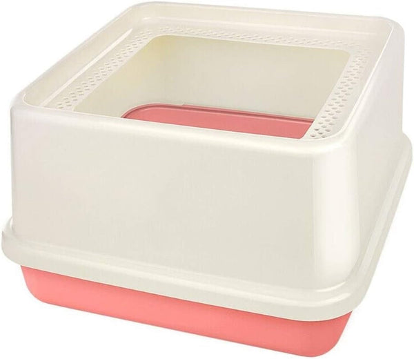 Dog Potty Training Toilet ﻿ Top Entrance Type Cat Litter Pot Semi-Closed Toilet Large Space Capacity Sand Bowl Pet Supplies(Blue)7