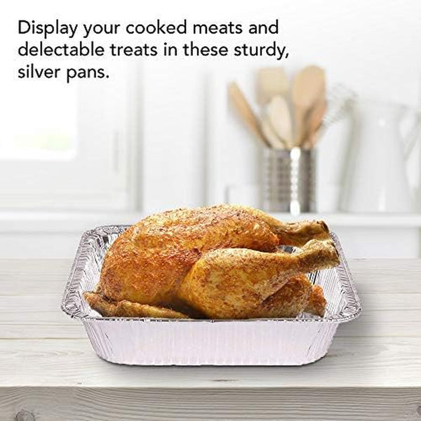 Aluminum Pans 9X13 Disposable Foil Pans (30 Pack) - Half Size Steam Table Deep Trays - Tin Foil Pans Great for Cooking, Heating, Storing, Prepping Food5