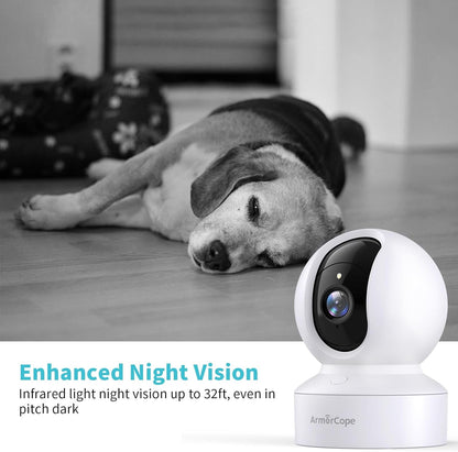 Pet Camera, 2K HD Dog Camera with Phone APP, 360° Pan/Tilt View Puppy Cam, One Click Call for Baby Monitor, Magivpix Night Vision,Motion Tracking Alarm with Cloud/Local Sd,Home Indoor Security Cam6