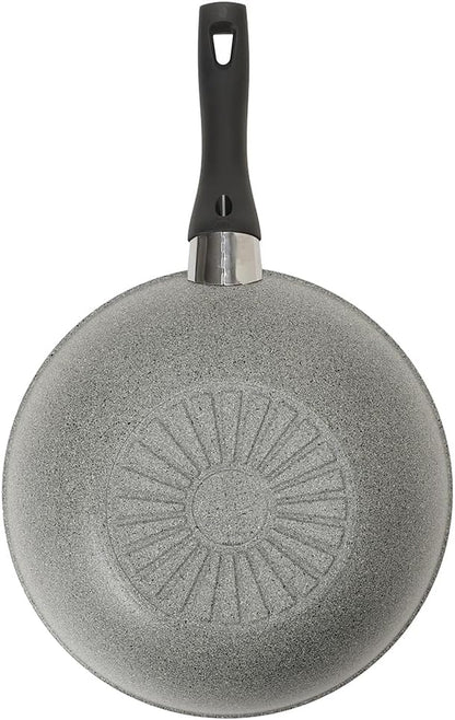 75002-895 Ferrara Wok, 11.0 Inches (28 Cm), Induction Compatible, Granitium 5-Layer Coating, Made in Italy3