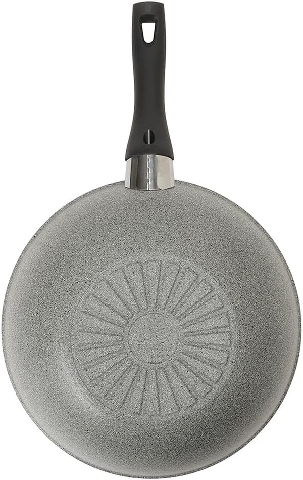 75002-895 Ferrara Wok, 11.0 Inches (28 Cm), Induction Compatible, Granitium 5-Layer Coating, Made in Italy3