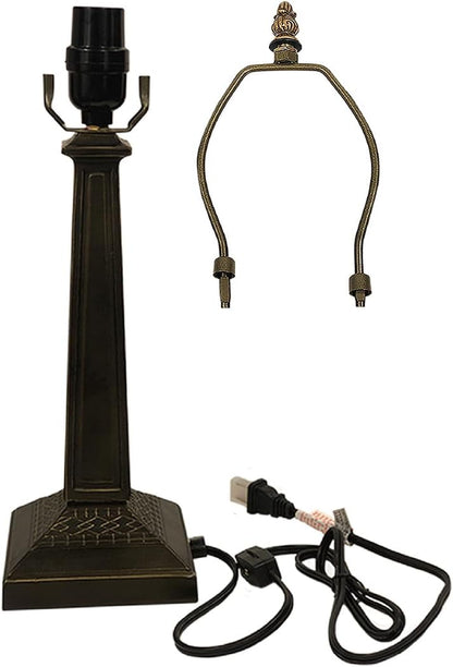 Table Lamp Base with 10-14 Inch Lampshade, Tiffany Table Lamp Base (Square)1