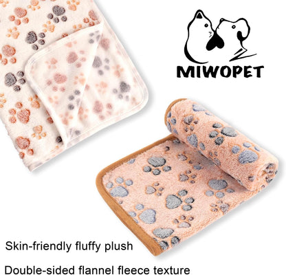 MIWOPET 3 Pack Cat and Dog Blanket Soft & Warm Fleece Flannel Sleep Mat, Great Pet Throw for Puppy, Kitten,Cats,Small Dogs (Small 23" X 15")6
